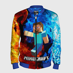 Бомбер мужской MINECRAFT, цвет: 3D-синий