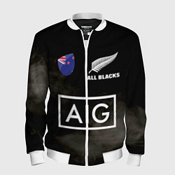 Бомбер мужской ALL BLACKS, цвет: 3D-белый