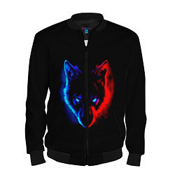 Бомбер мужской Волк, цвет: 3D-черный