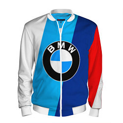 Бомбер мужской BMW, цвет: 3D-белый