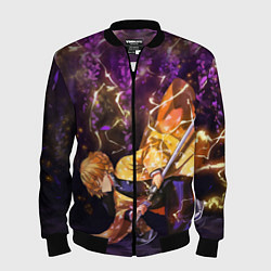 Бомбер мужской KIMETSU NO YAIBA, цвет: 3D-черный