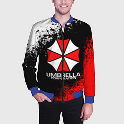 Бомбер мужской RESIDENT EVIL UMBRELLA, цвет: 3D-синий — фото 2