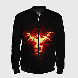 Бомбер мужской Огненный Дракон, цвет: 3D-черный