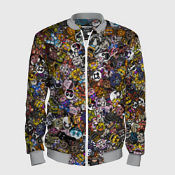 Бомбер мужской FNaF стикербомбинг, цвет: 3D-меланж