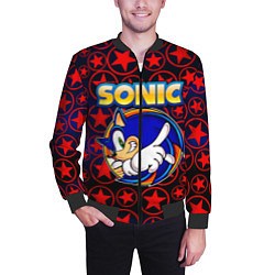Бомбер мужской Sonic, цвет: 3D-черный — фото 2