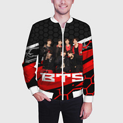 Бомбер мужской BTS, цвет: 3D-белый — фото 2