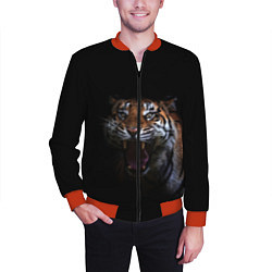 Бомбер мужской Тигр, цвет: 3D-красный — фото 2