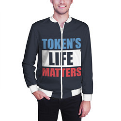 Бомбер мужской TOKENS LIFE MATTERS, цвет: 3D-белый — фото 2