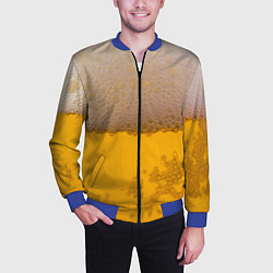 Бомбер мужской Пиво, цвет: 3D-синий — фото 2