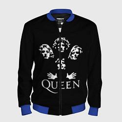 Бомбер мужской QUEEN НА СПИНЕ, цвет: 3D-синий