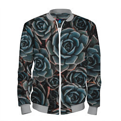 Бомбер мужской Цветы Розы, цвет: 3D-меланж
