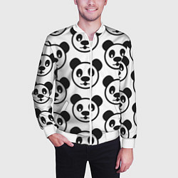 Бомбер мужской Panda, цвет: 3D-белый — фото 2