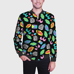 Бомбер мужской Очень странные дела, цвет: 3D-черный — фото 2