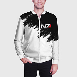 Бомбер мужской MASS EFFECT N7, цвет: 3D-белый — фото 2