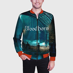 Бомбер мужской Bloodborne, цвет: 3D-красный — фото 2