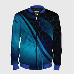 Бомбер мужской ABSTRACT BLUE, цвет: 3D-синий