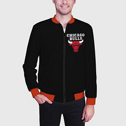 Бомбер мужской CHICAGO BULLS, цвет: 3D-красный — фото 2