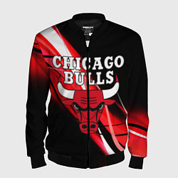 Бомбер мужской CHICAGO BULLS, цвет: 3D-черный