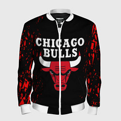 Бомбер мужской CHICAGO BULLS, цвет: 3D-белый