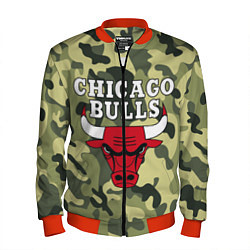 Бомбер мужской CHICAGO BULLS, цвет: 3D-красный