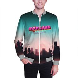 Бомбер мужской HOTLINE MIAMI, цвет: 3D-меланж — фото 2