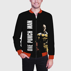 Бомбер мужской One Punch Man, цвет: 3D-красный — фото 2