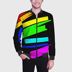 Бомбер мужской НЕОНОВЫЕ КРАСКИ, цвет: 3D-черный — фото 2