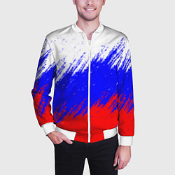 Бомбер мужской Россия, цвет: 3D-белый — фото 2