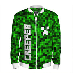 Бомбер мужской MINECRAFT CREEPER, цвет: 3D-белый