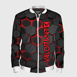 Бомбер мужской Valorant, цвет: 3D-белый