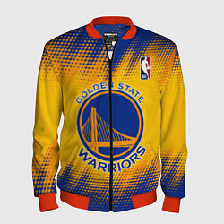 Бомбер мужской Golden State Warriors, цвет: 3D-красный