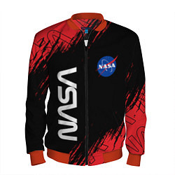 Бомбер мужской NASA НАСА, цвет: 3D-красный