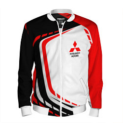 Бомбер мужской Mitsubishi EVO Uniform, цвет: 3D-белый