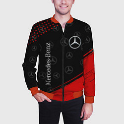 Бомбер мужской MERCEDES МЕРСЕДЕС, цвет: 3D-красный — фото 2