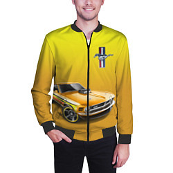 Бомбер мужской Ford mustang - motorsport, цвет: 3D-черный — фото 2