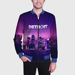 Бомбер мужской Detroit Become Human S, цвет: 3D-синий — фото 2