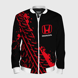 Бомбер мужской HONDA ХОНДА, цвет: 3D-белый