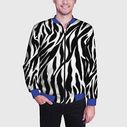 Бомбер мужской Зебра, цвет: 3D-синий — фото 2