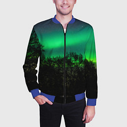 Бомбер мужской Северное сияние, цвет: 3D-синий — фото 2