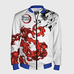 Бомбер мужской Клинок, рассекающий демонов, цвет: 3D-синий