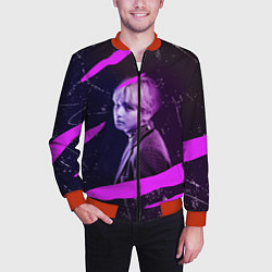 Бомбер мужской BTS, цвет: 3D-красный — фото 2