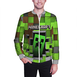 Бомбер мужской Minecraft, цвет: 3D-меланж — фото 2