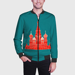 Бомбер мужской Москва, цвет: 3D-черный — фото 2