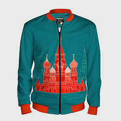 Бомбер мужской Москва, цвет: 3D-красный
