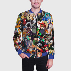 Бомбер мужской Аниме персонажи, цвет: 3D-синий — фото 2