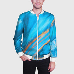 Бомбер мужской Краски, цвет: 3D-белый — фото 2