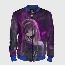 Бомбер мужской Zero Two in mask, цвет: 3D-синий