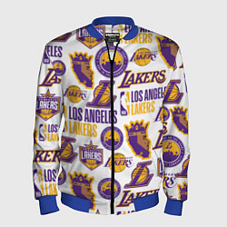 Бомбер мужской LAKERS LOGO, цвет: 3D-синий