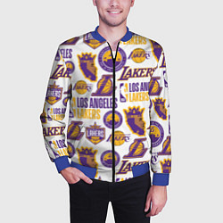Бомбер мужской LAKERS LOGO, цвет: 3D-синий — фото 2