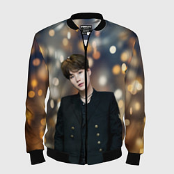 Бомбер мужской MIN YOONGI, цвет: 3D-черный